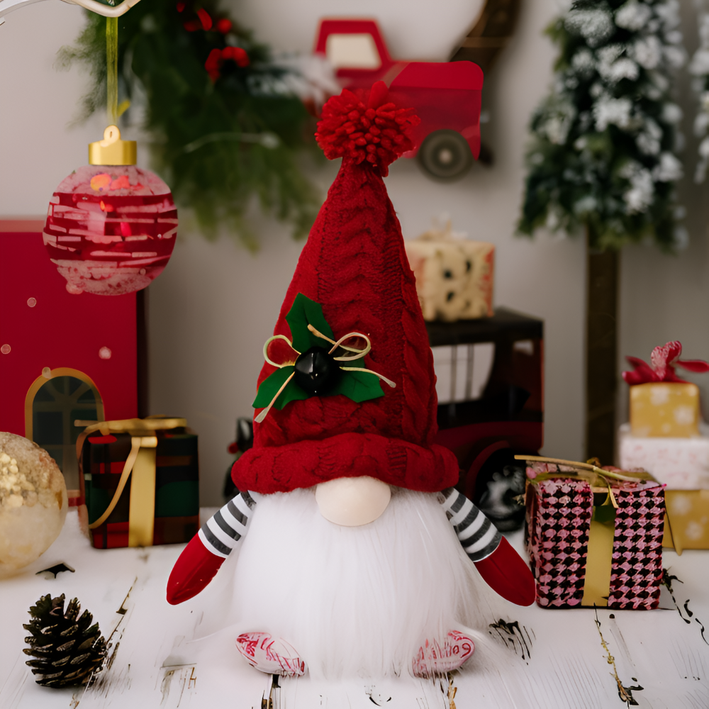 Gnom Dazz - Charmanter 30cm LED Elf mit Paillettenhut