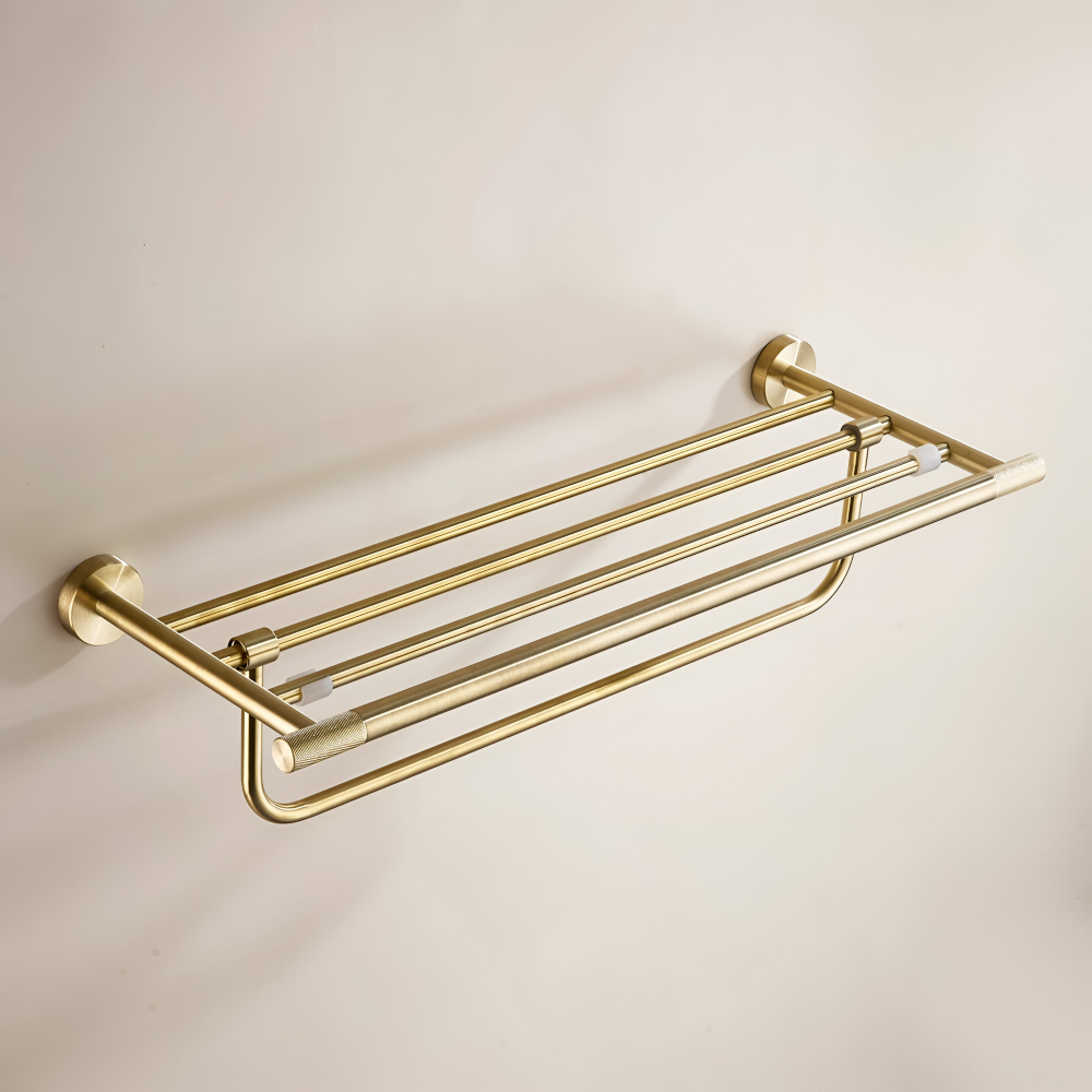 Handtuchhalter Gold Gebürstet - Edelstahl Wandmontage Handtuchstange