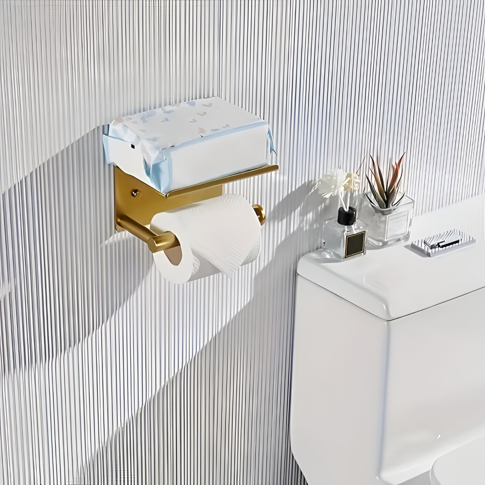 Handtuchhalter Gold Gebürstet - Edelstahl Wandmontage Handtuchstange