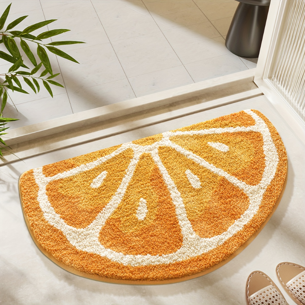 Halbkreis Badematte Rutschfest – Ultraweicher Badeteppich, Saugfähig, Waschbar, 40x60cm/80x120cm, Polyester