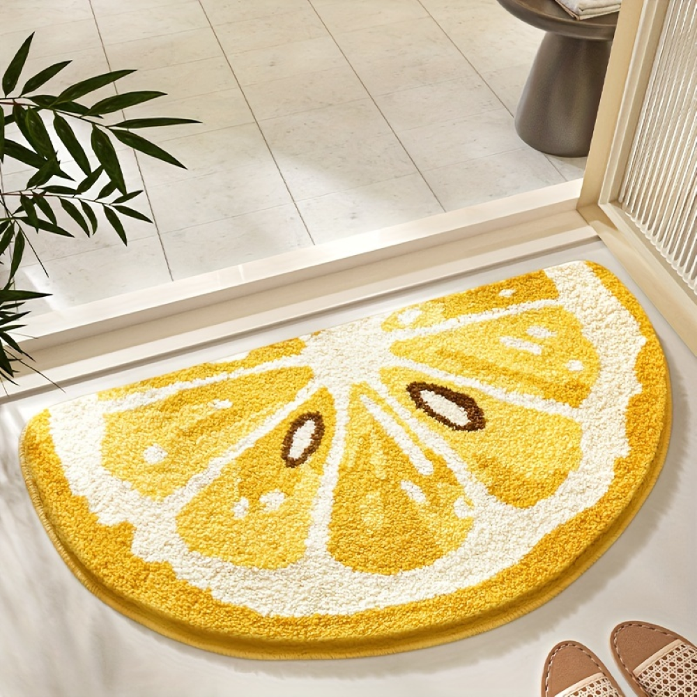 Halbkreis Badematte Rutschfest – Ultraweicher Badeteppich, Saugfähig, Waschbar, 40x60cm/80x120cm, Polyester