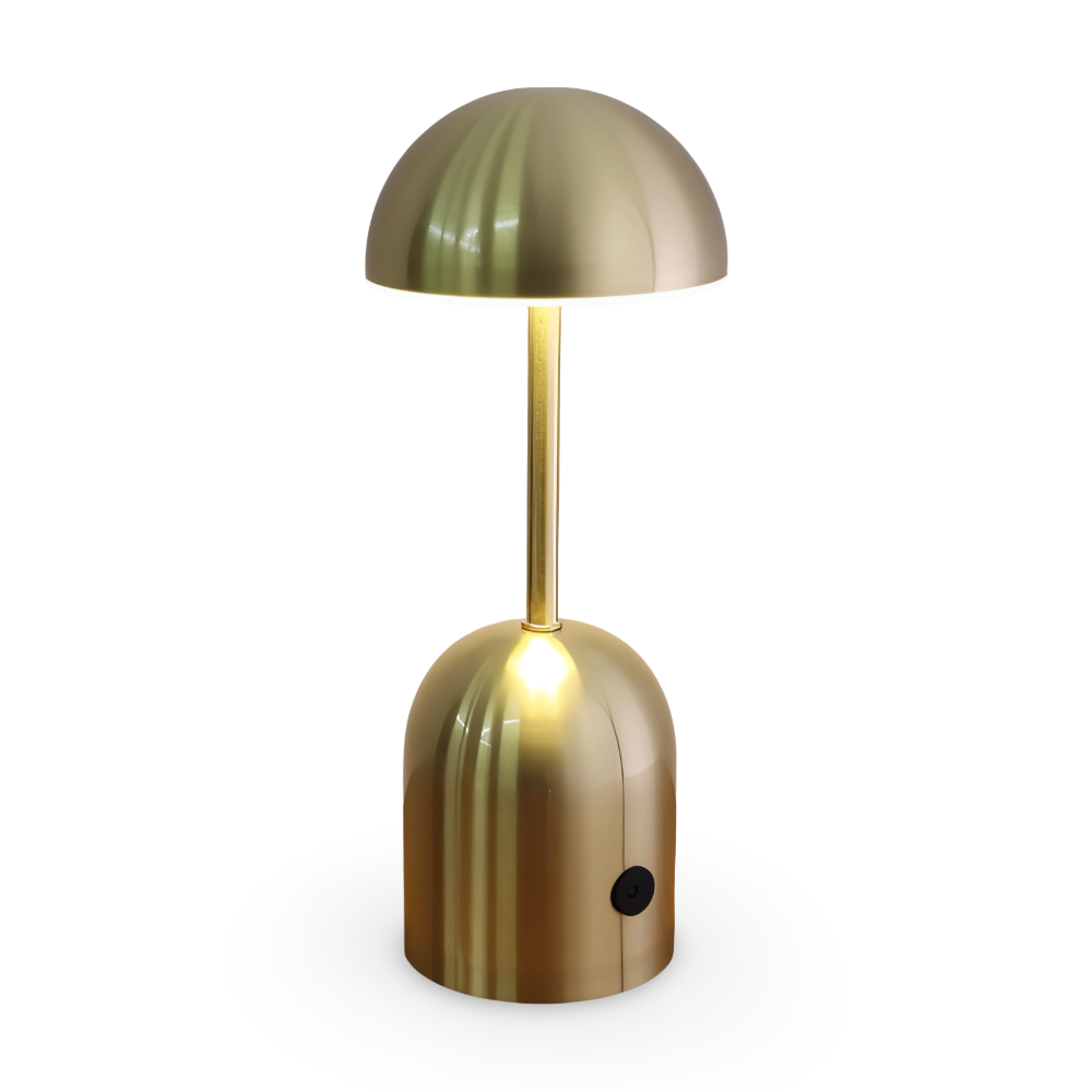 HalfOrb Tischleuchte - Elegante Metallic Kuppel LED Lampe