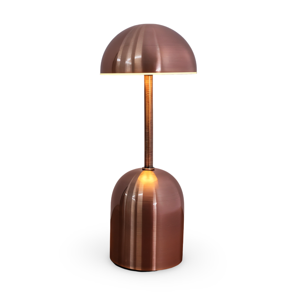 HalfOrb Tischleuchte - Elegante Metallic Kuppel LED Lampe
