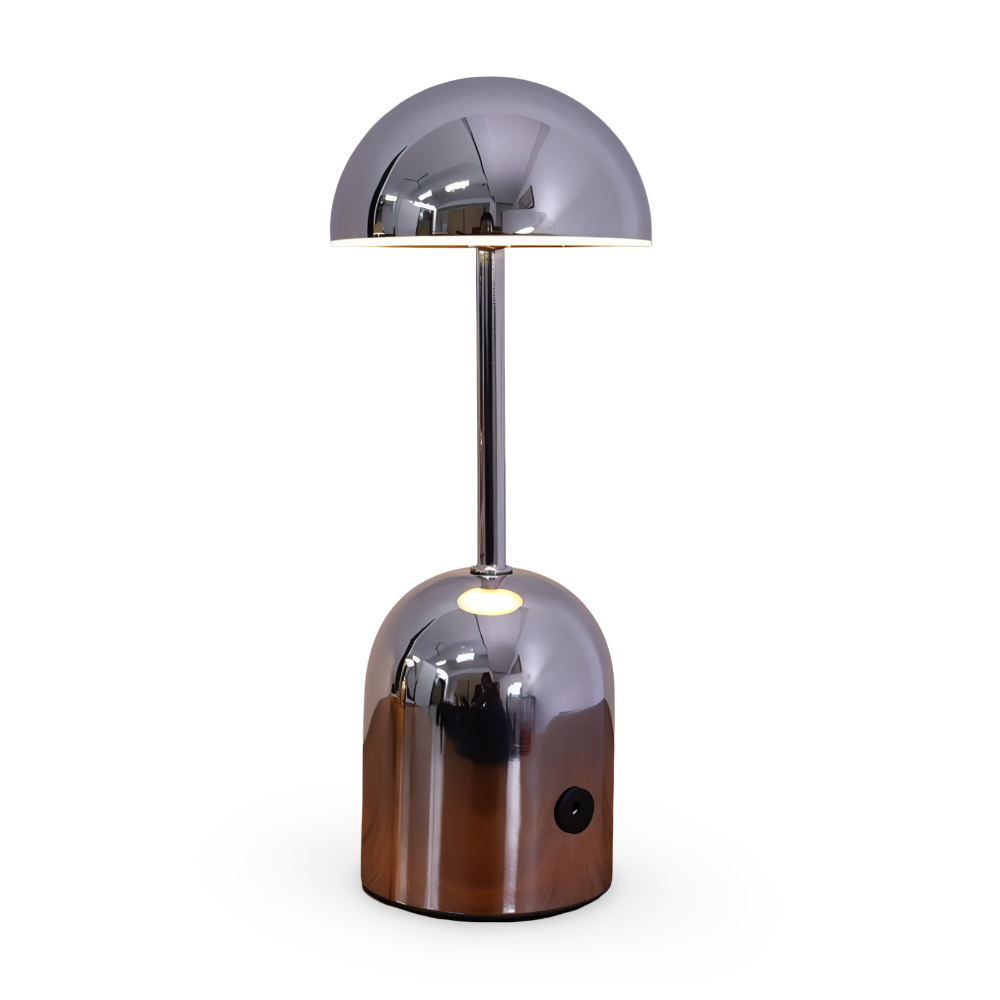 HalfOrb Tischleuchte - Elegante Metallic Kuppel LED Lampe
