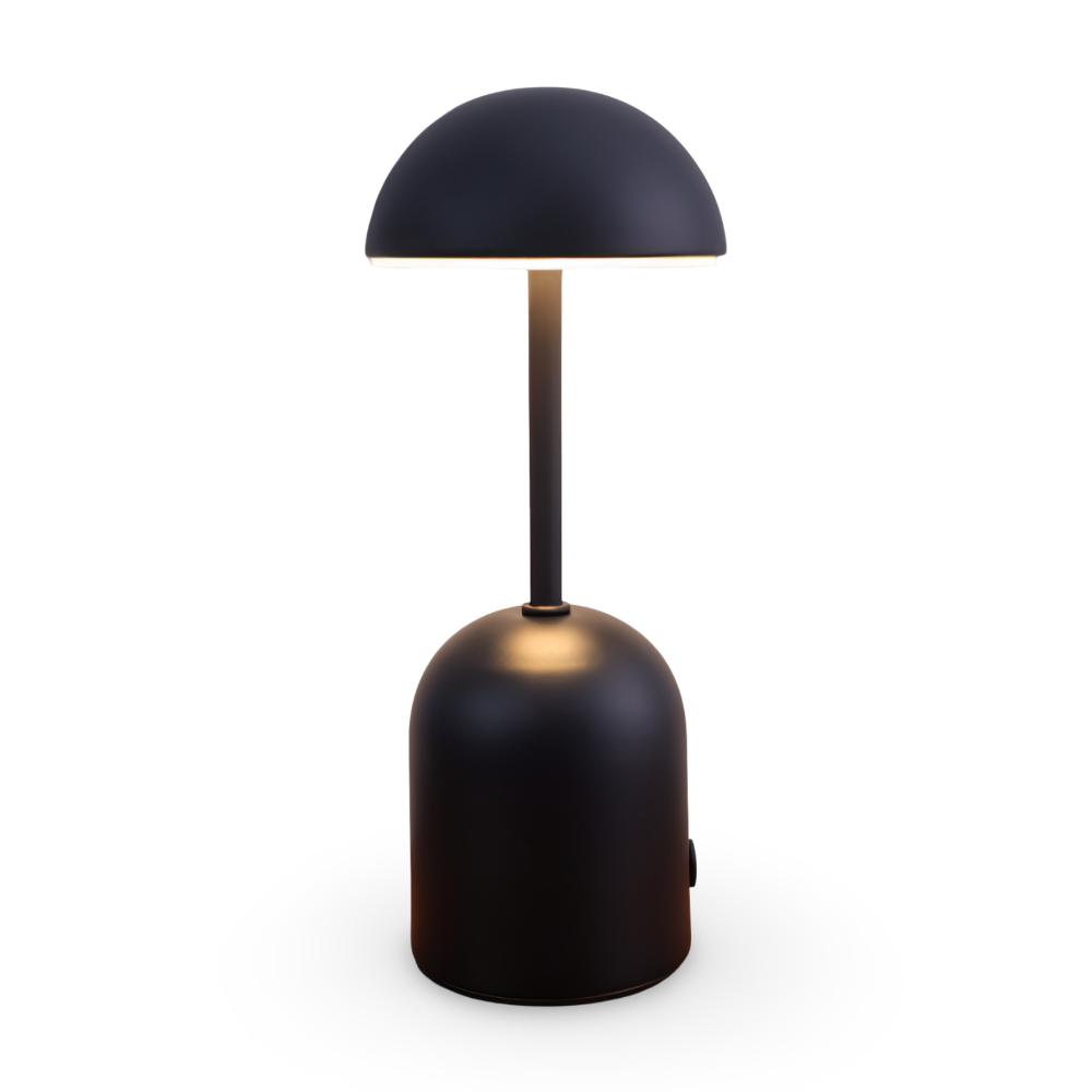 HalfOrb Tischleuchte - Elegante Metallic Kuppel LED Lampe