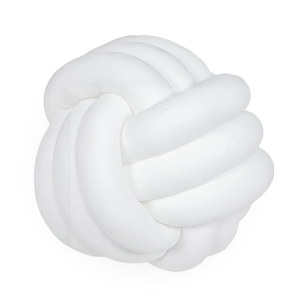 Handgefertigtes geknotetes rundes Samt-Wurfkissen - Gemütliches modernes Plüschkissen für die Wohnkultur