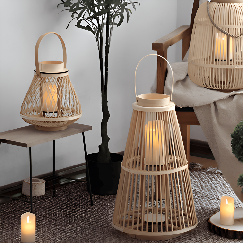 Handgefertigte Rattanlaternen für die Wohnkultur - Bohemian Style Beleuchtung