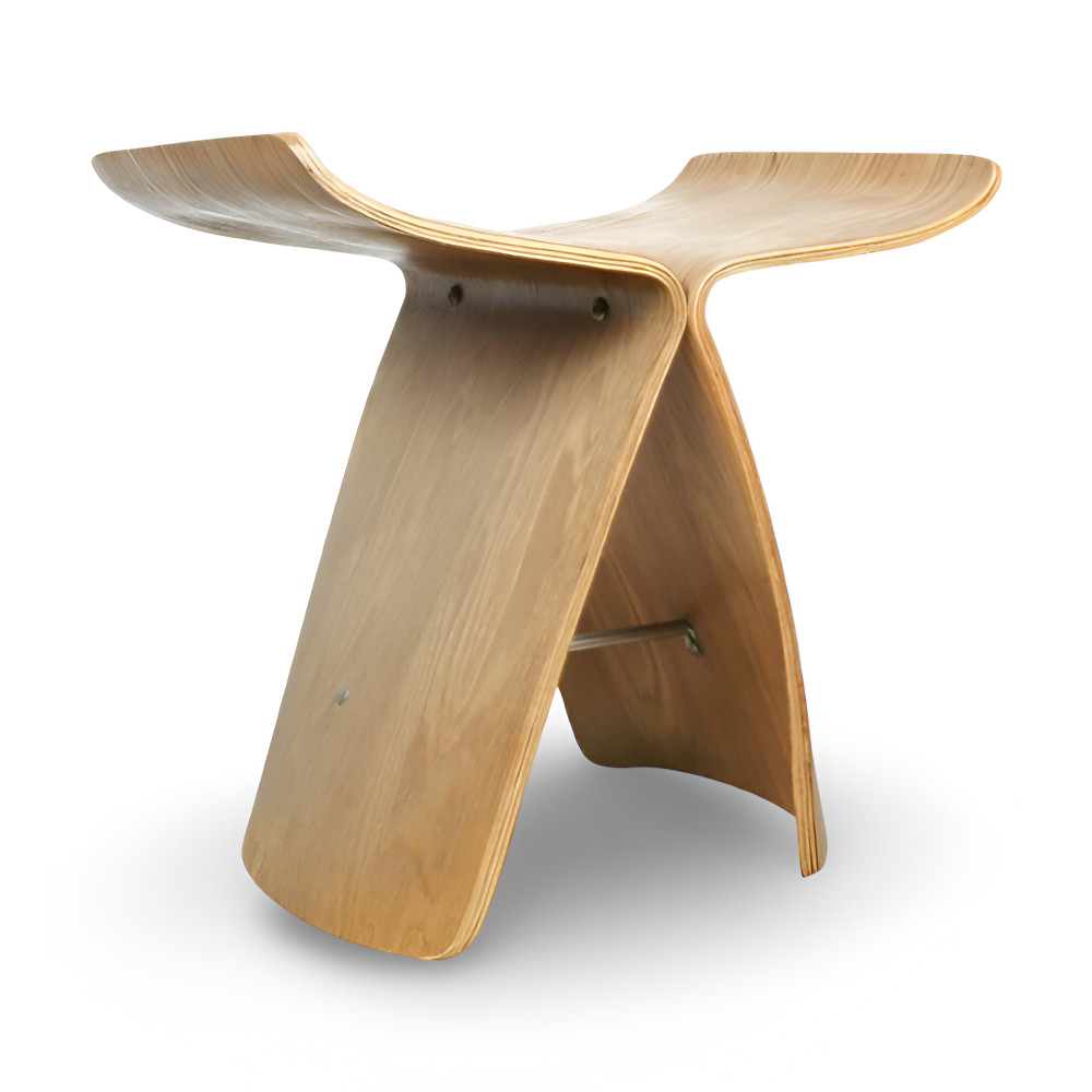 Handgefertigte Hocker – Elegante, von Zen inspirierte Hocker aus Holzl für Zuhause und Garten