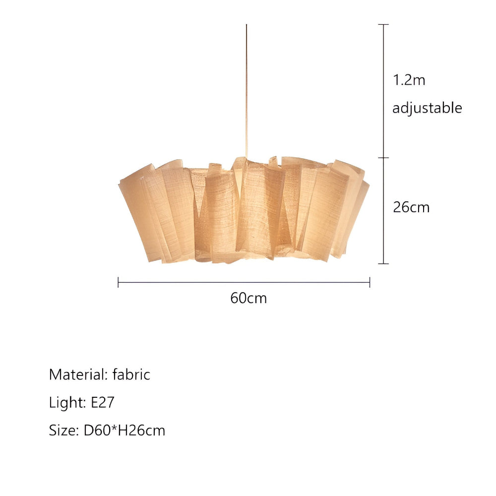 Handgefertigter Minimalistischer Pendelleuchten - Elegante Hängelampe mit Stoffschirm