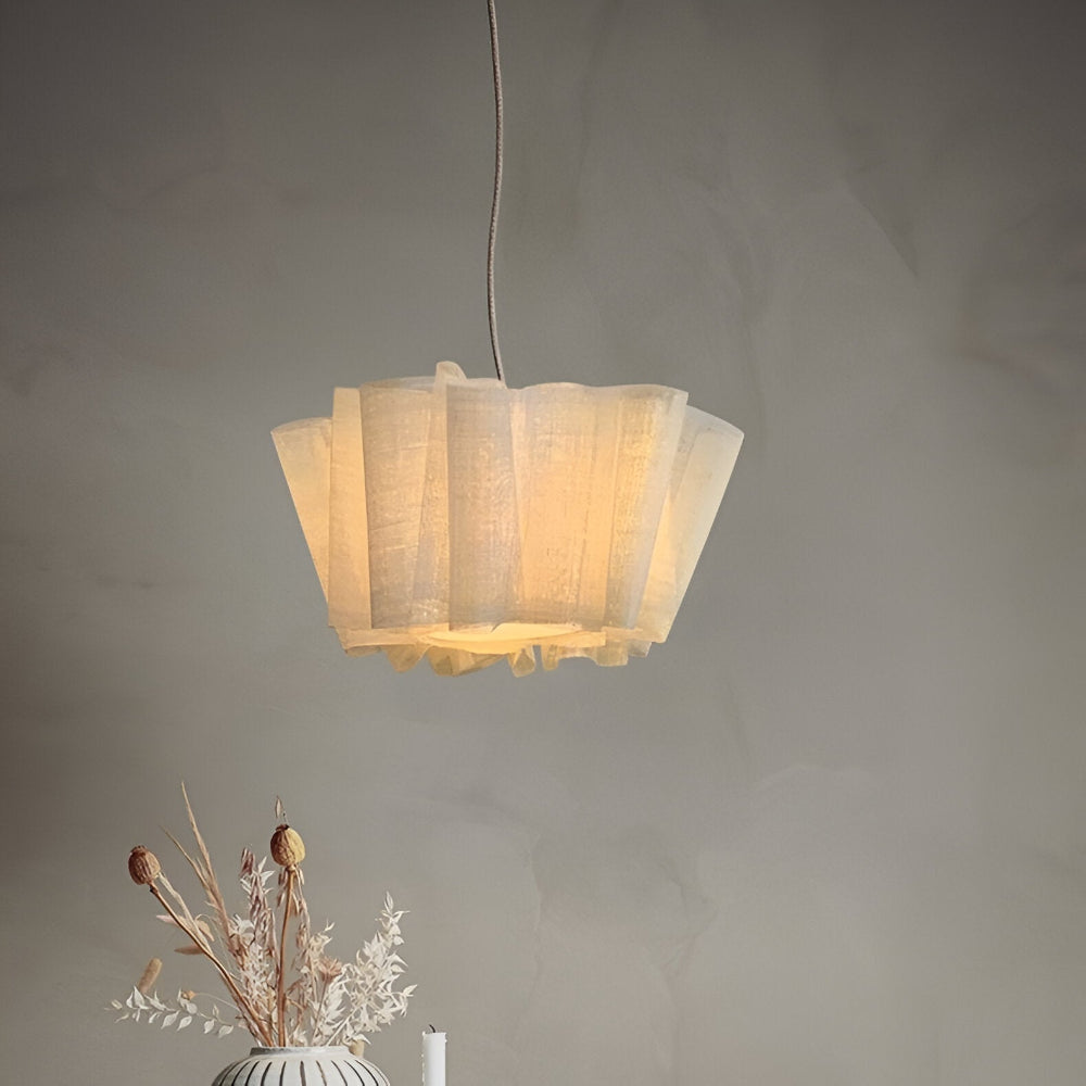 Handgefertigter Minimalistischer Pendelleuchten - Elegante Hängelampe mit Stoffschirm
