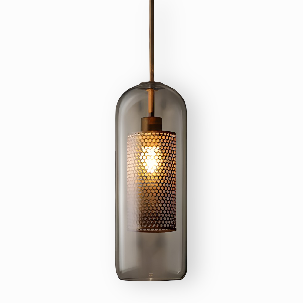 HiveGlim - Geometrische Glas Hängelampe mit Wabendesign - Vintage Loft Lighting