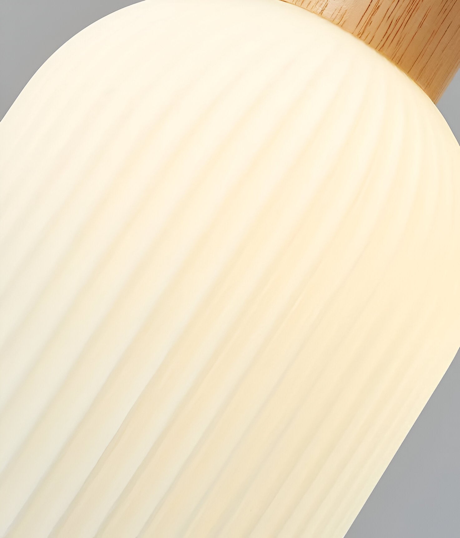 AkariLuxe Pendelleuchte - Elegante Japanische Milky Weiß Gerippte Glas Hängelampe