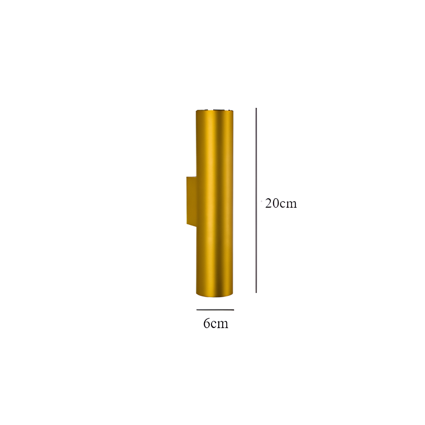 Doppelkopf Wandleuchte - Gold Wandleuchter- Zylinder Wandleuchte
