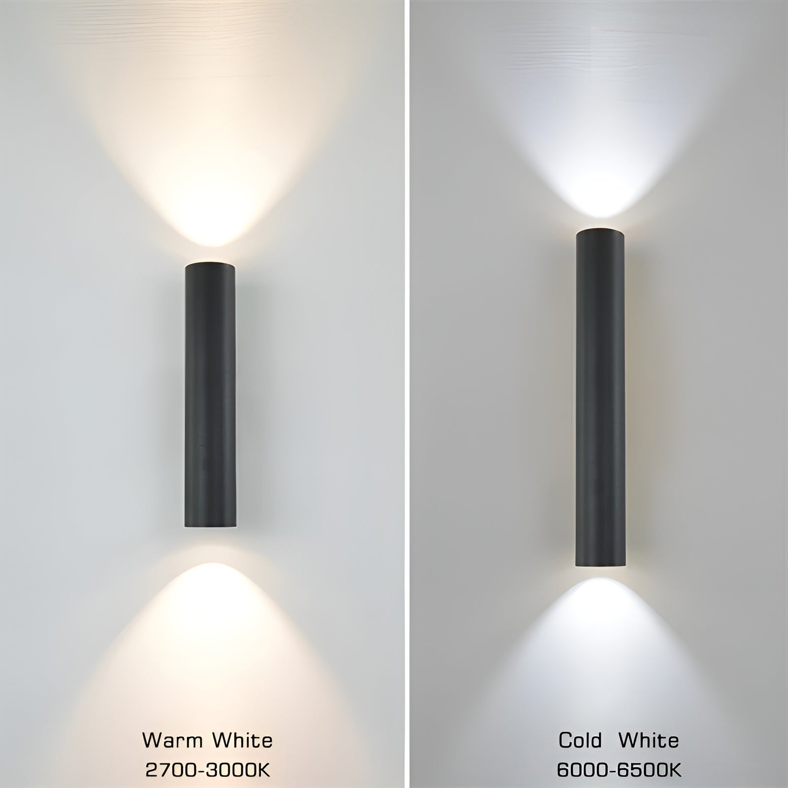 Doppelkopf Wandleuchte - Gold Wandleuchter- Zylinder Wandleuchte