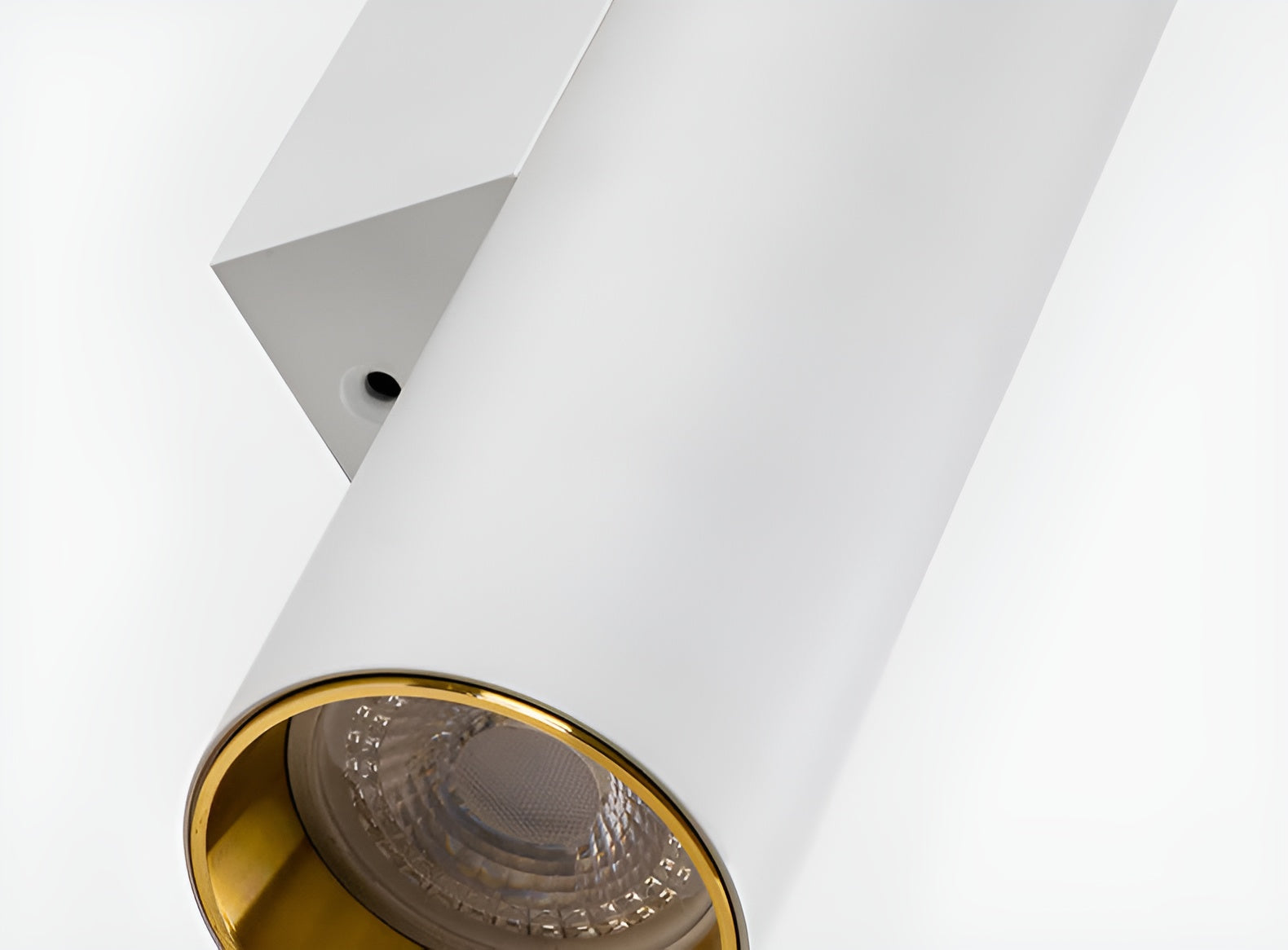 Doppelkopf Wandleuchte - Gold Wandleuchter- Zylinder Wandleuchte