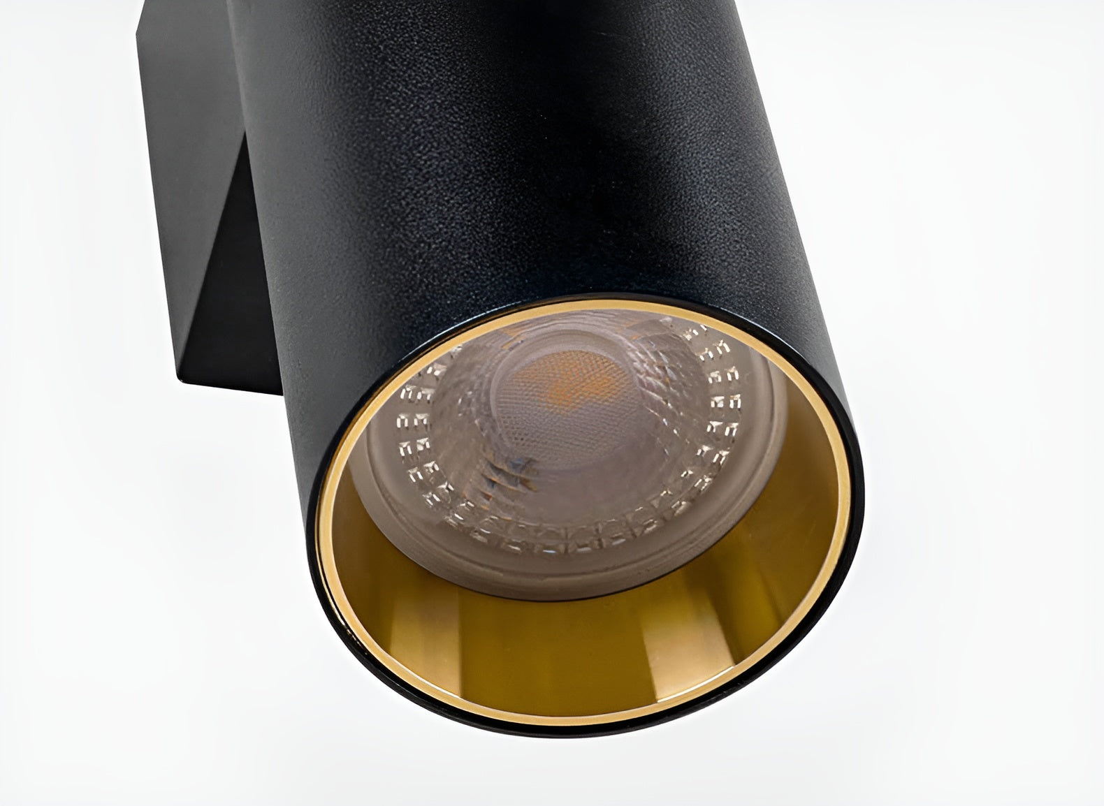 Doppelkopf Wandleuchte - Gold Wandleuchter- Zylinder Wandleuchte