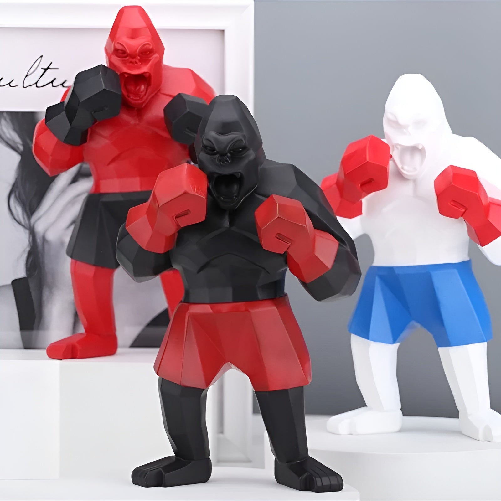 ApePunch Statue- Boxen Geist Gorilla Harz Dekoration