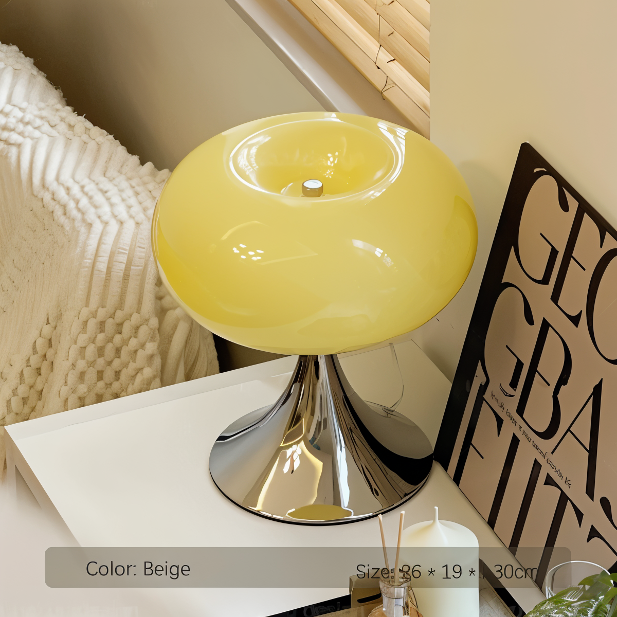 Apfel Lampe - Kurvige Macaron Glas Tischlampe