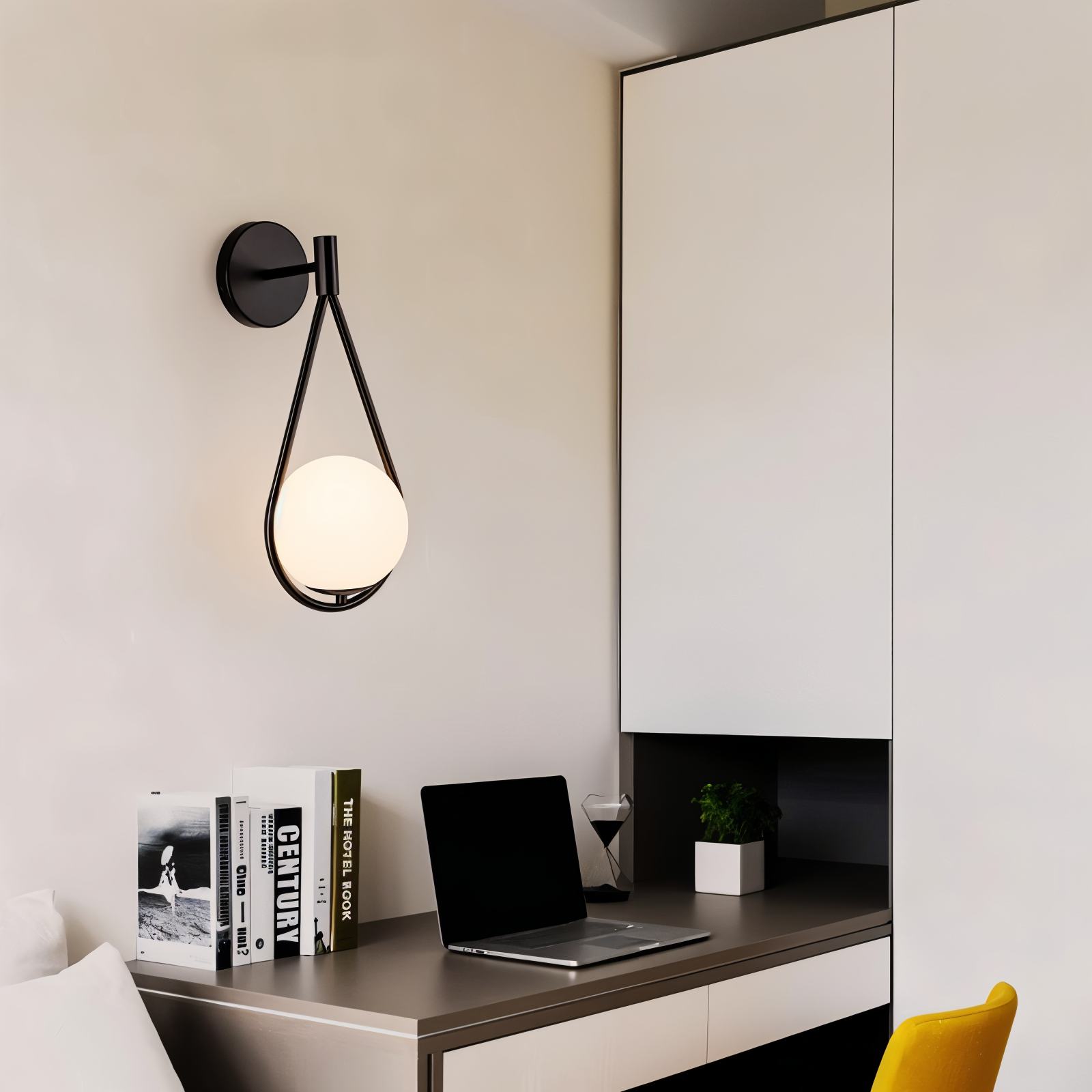 ArtLoop Wandleuchte - Teardrop Frosted Glass Wandlampe - Sphere Wandlampe Design - Artistic Wandleuchten LED