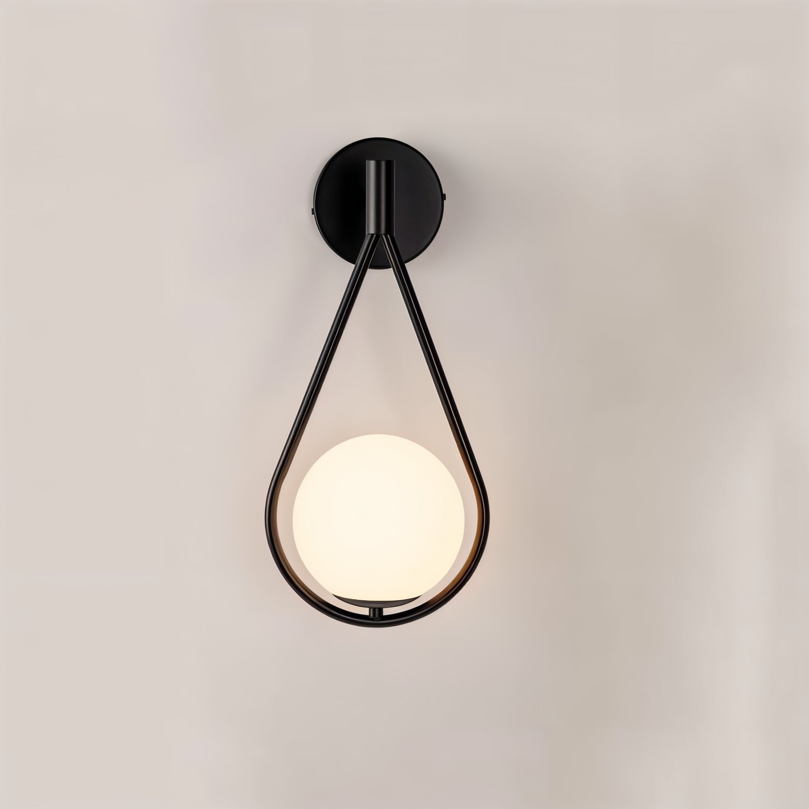 ArtLoop Wandleuchte - Teardrop Frosted Glass Wandlampe - Sphere Wandlampe Design - Artistic Wandleuchten LED
