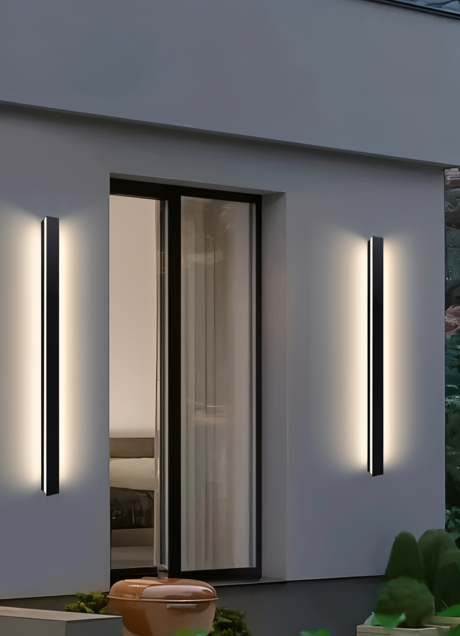 Strip Wandleuchte - Schwarz Weiß Linear Wandlampe - IP65 Wandleuchte Design - Innen Außenwandleuchten LED