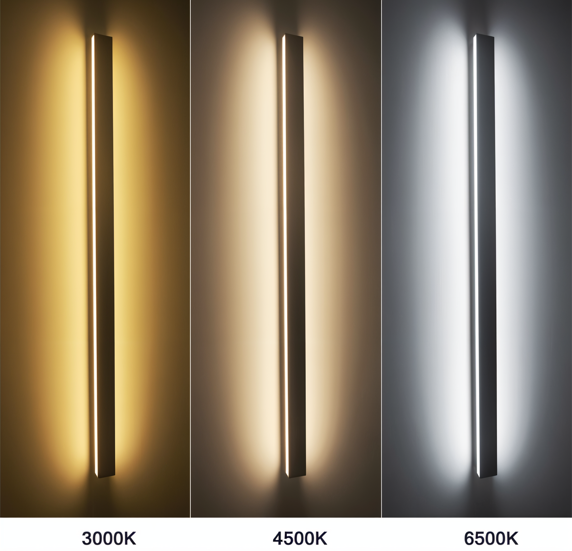 Strip Wandleuchte - Schwarz Weiß Linear Wandlampe - IP65 Wandleuchte Design - Innen Außenwandleuchten LED