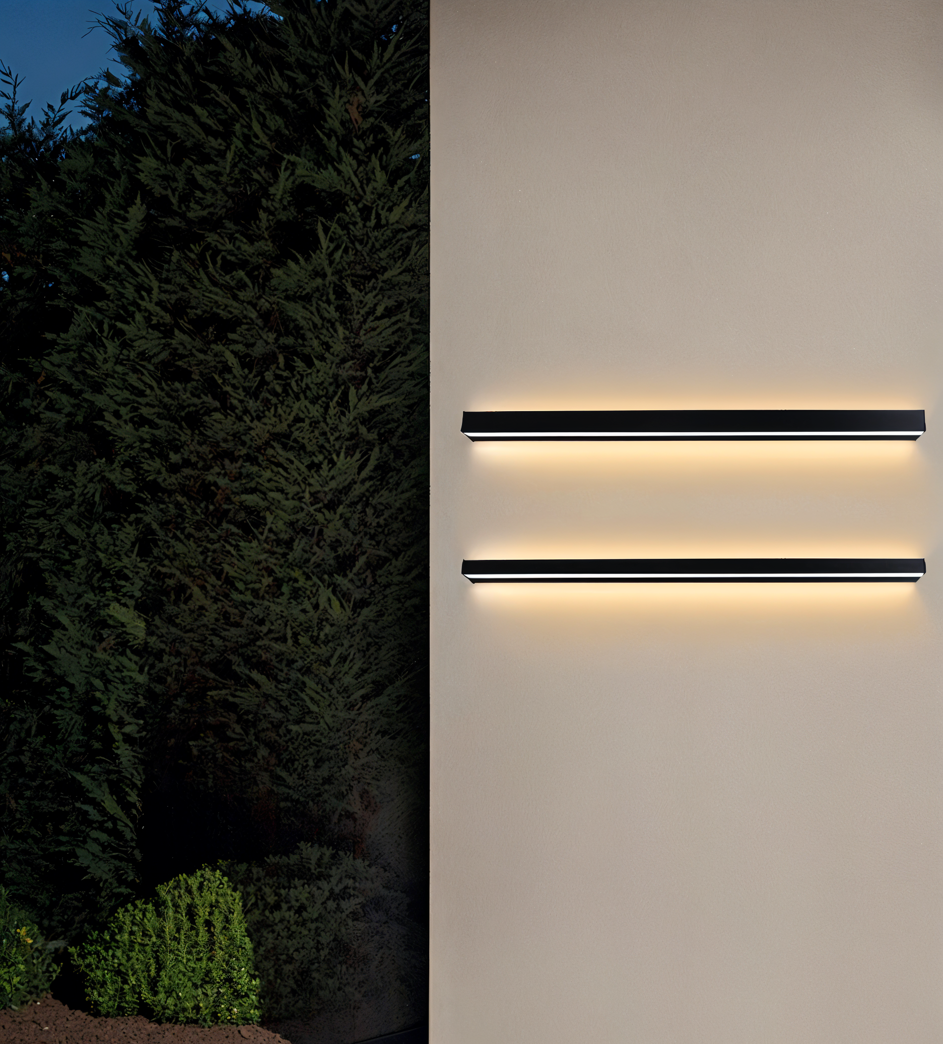 Strip Wandleuchte - Schwarz Weiß Linear Wandlampe - IP65 Wandleuchte Design - Innen Außenwandleuchten LED