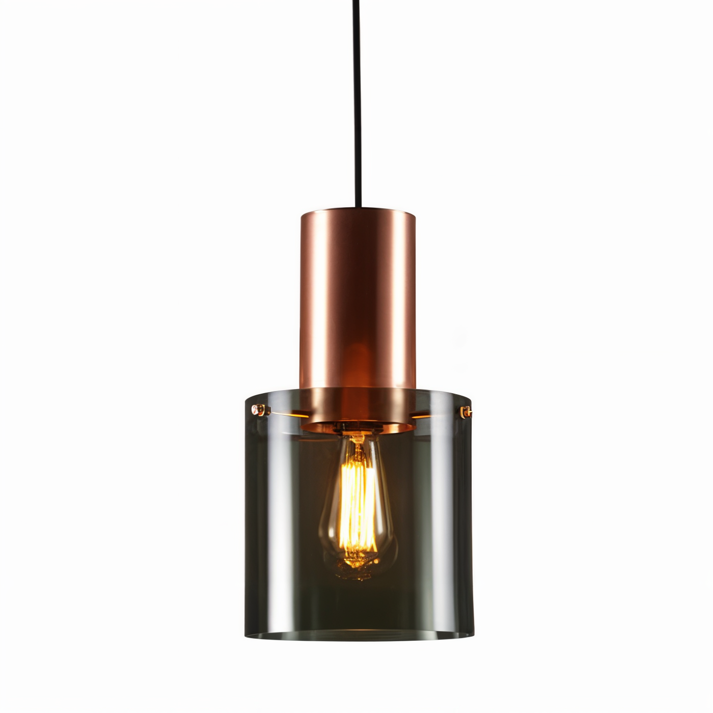BottleLite Hängelampe -Moderne zylindrische LED-Pendelleuchte aus robustem Glas