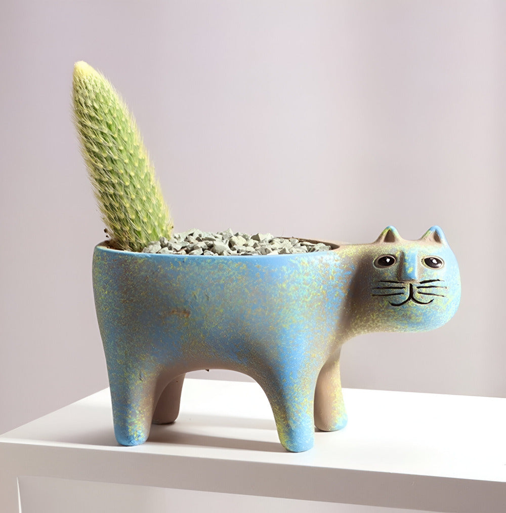 Charmante Katzen-Design Keramik Blumentöpfe für Pflanzen