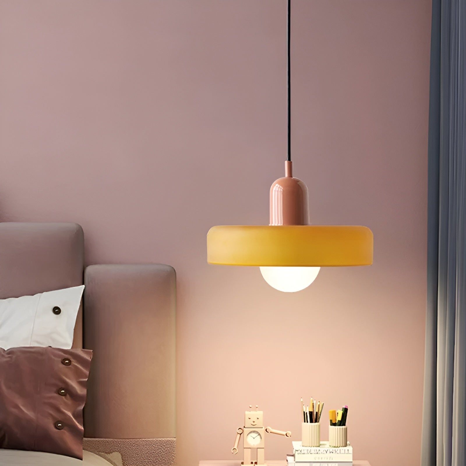 ChicChandelier – Bunte Hängelampe aus Glas, höhenverstellbar