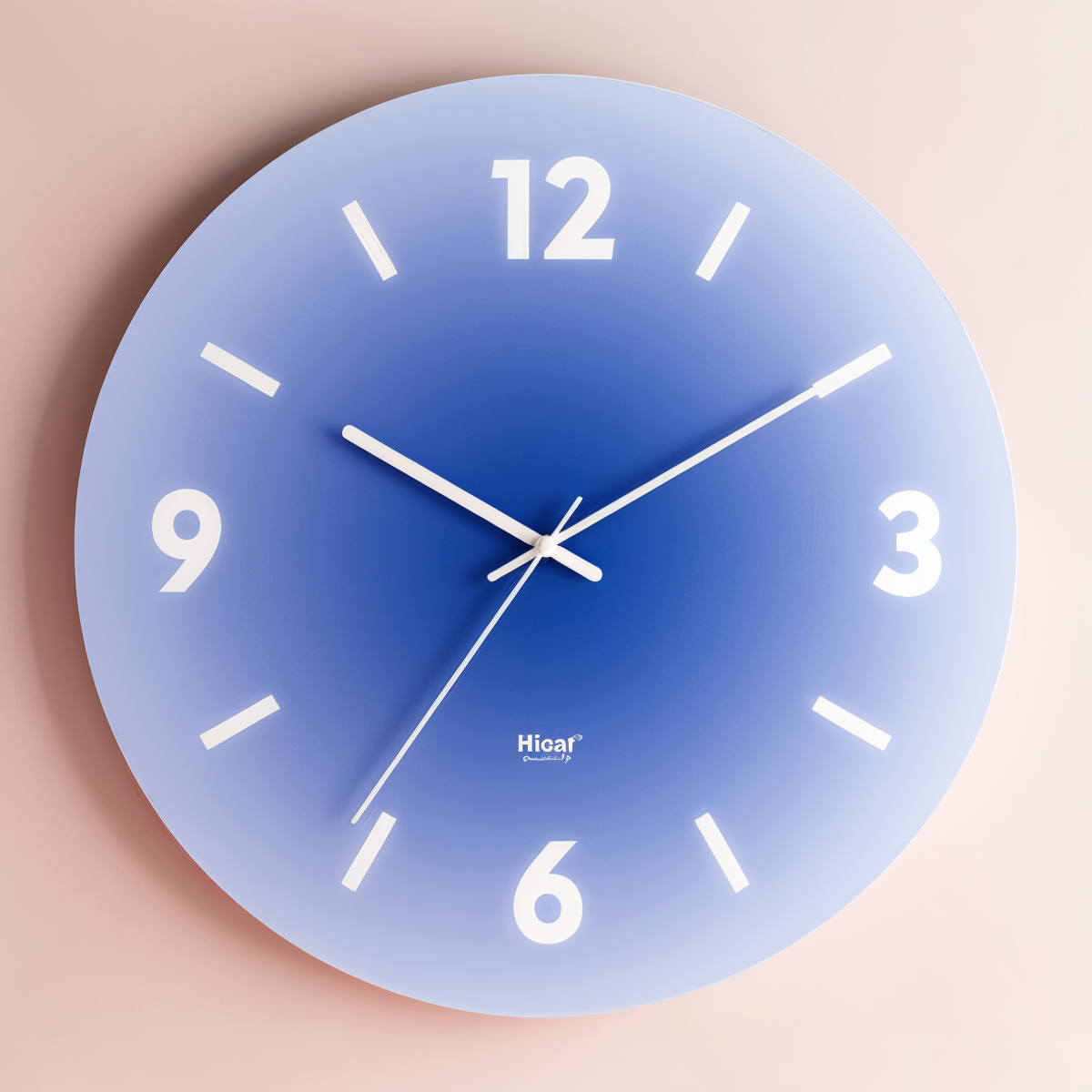 Sunset Clock - Vibrant Non-Ticking Glas Runde Wanduhr