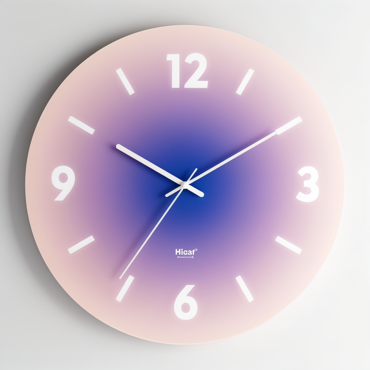 Sunset Clock - Vibrant Non-Ticking Glas Runde Wanduhr
