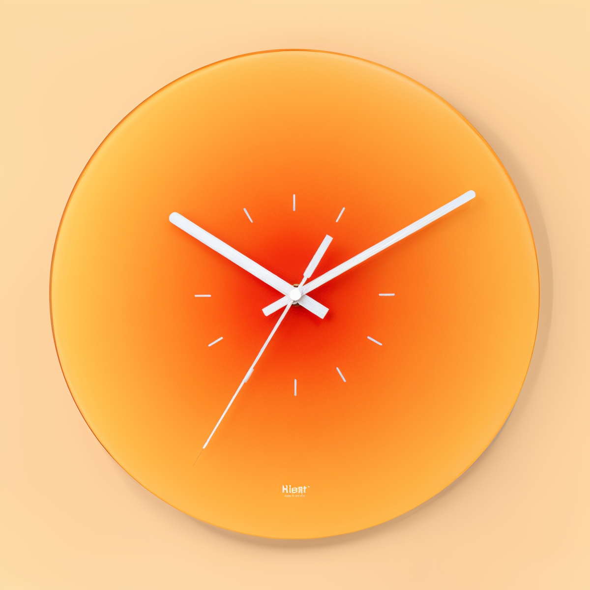 Sunset Clock - Vibrant Non-Ticking Glas Runde Wanduhr