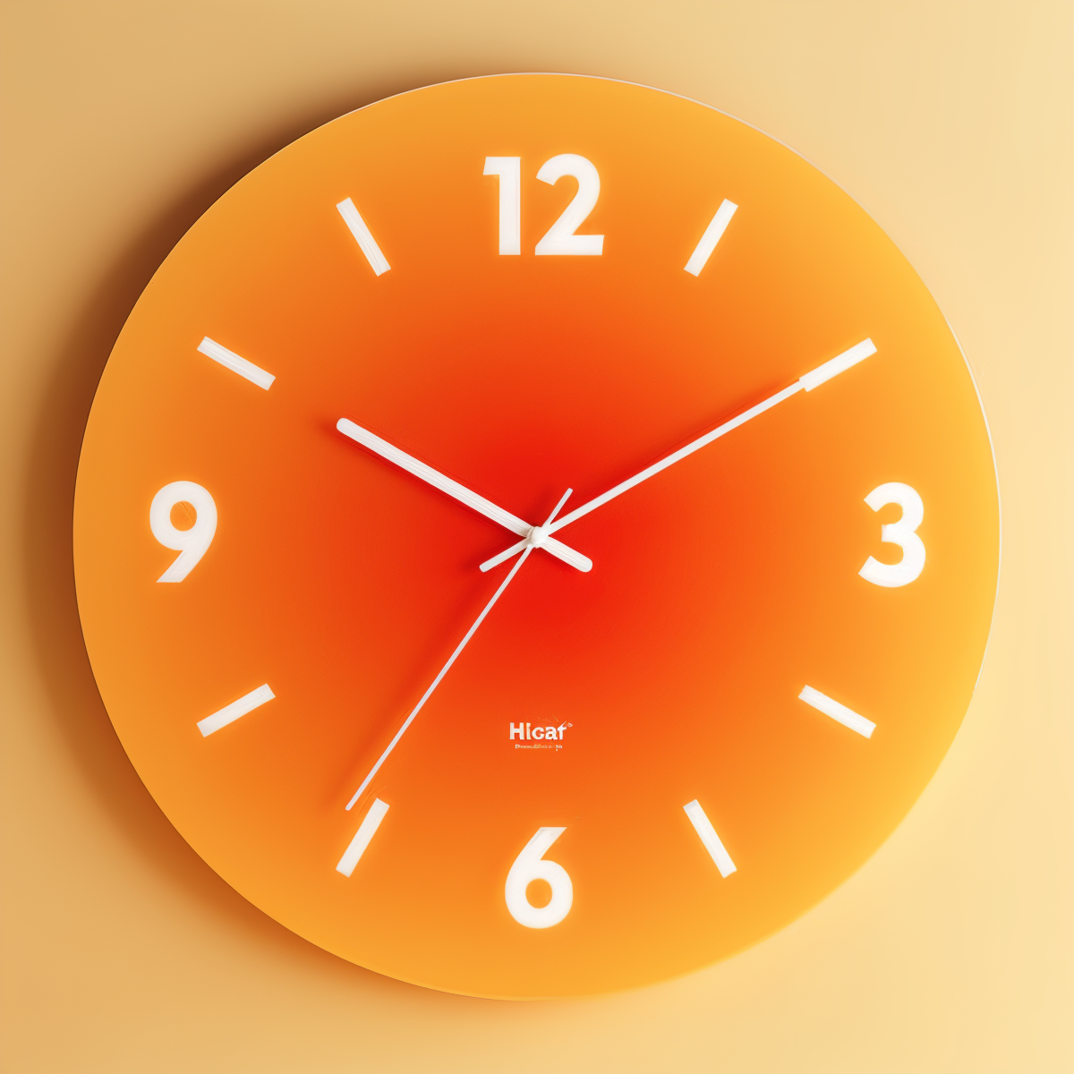 Sunset Clock - Vibrant Non-Ticking Glas Runde Wanduhr