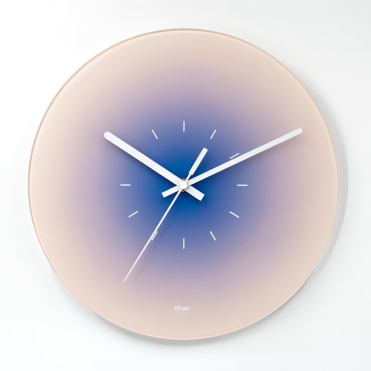 Sunset Clock - Vibrant Non-Ticking Glas Runde Wanduhr