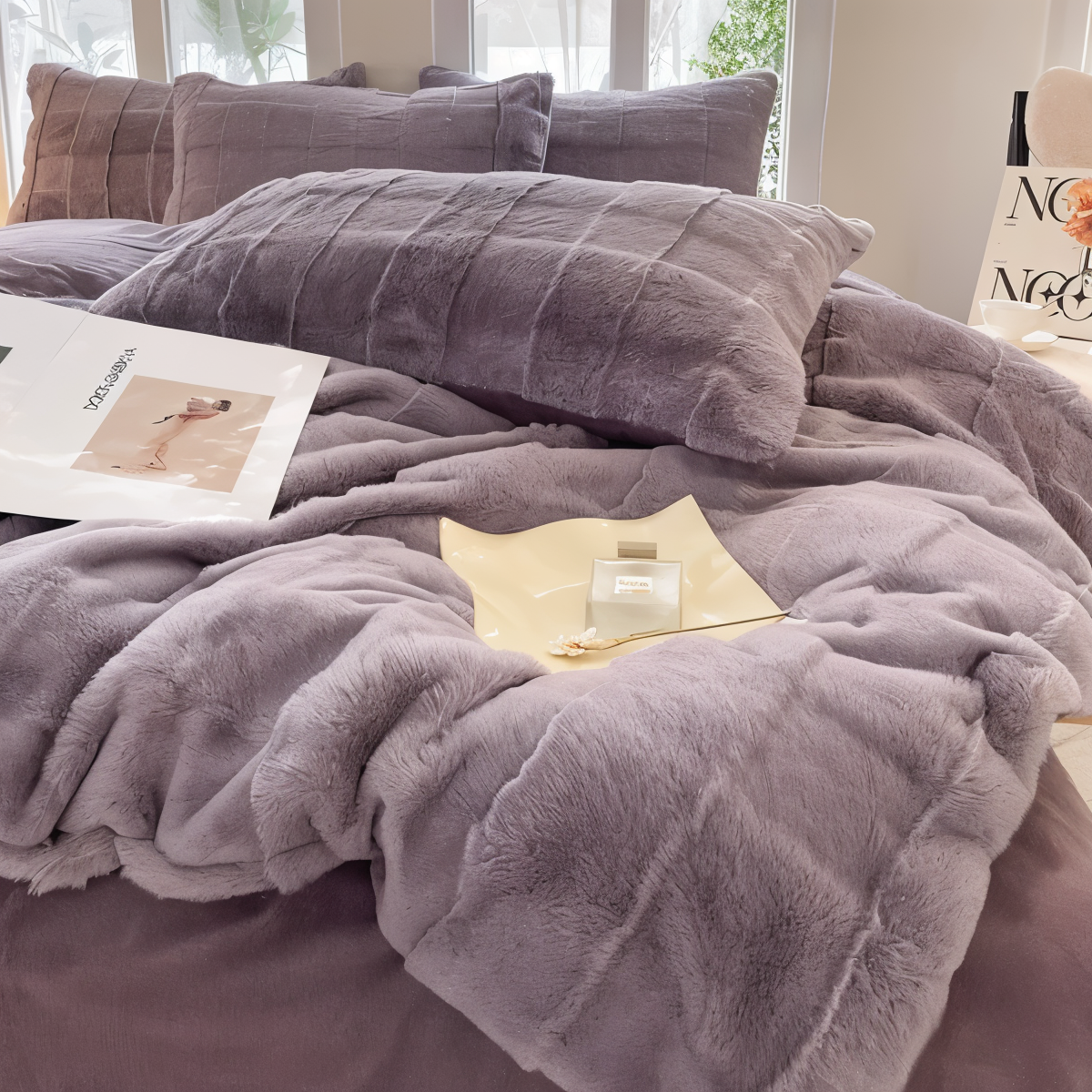 CoziVelour Bettwäsche - Ultraweiche Kunstfell Bettwäsche für Ganzjährigen Komfort