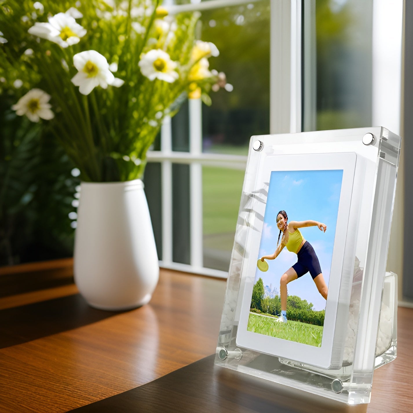 Crystal DigiFrame - Bewegungsfotorahmen aus Acryl mit Nahtloser Videowiedergabe