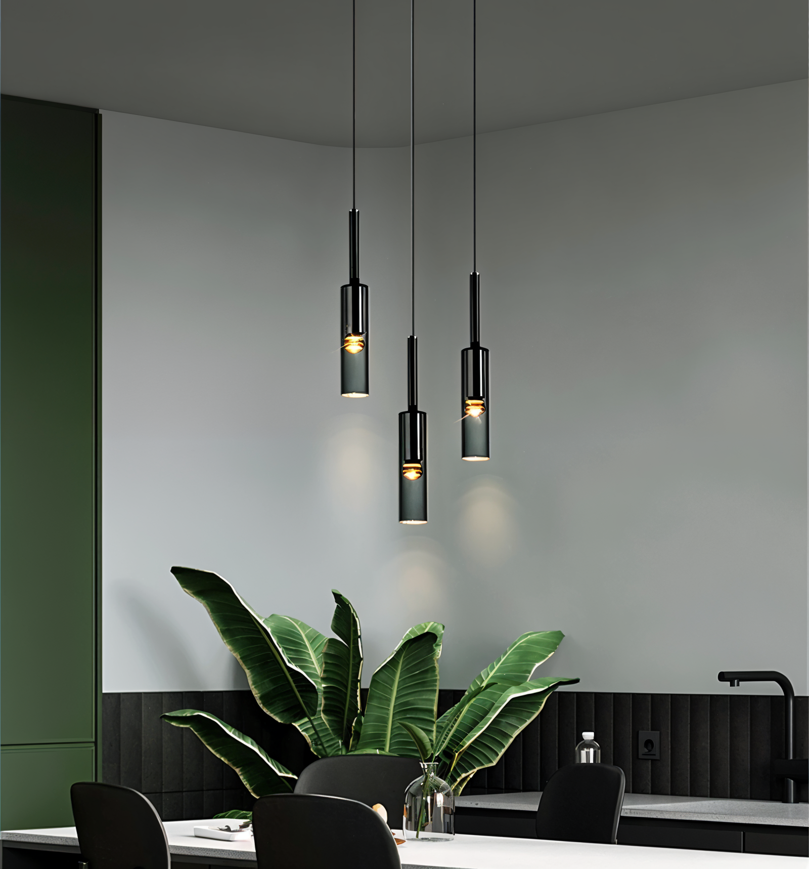 CrystalTube Glas-Hängelampen- Zylinder-Pendelleuchte