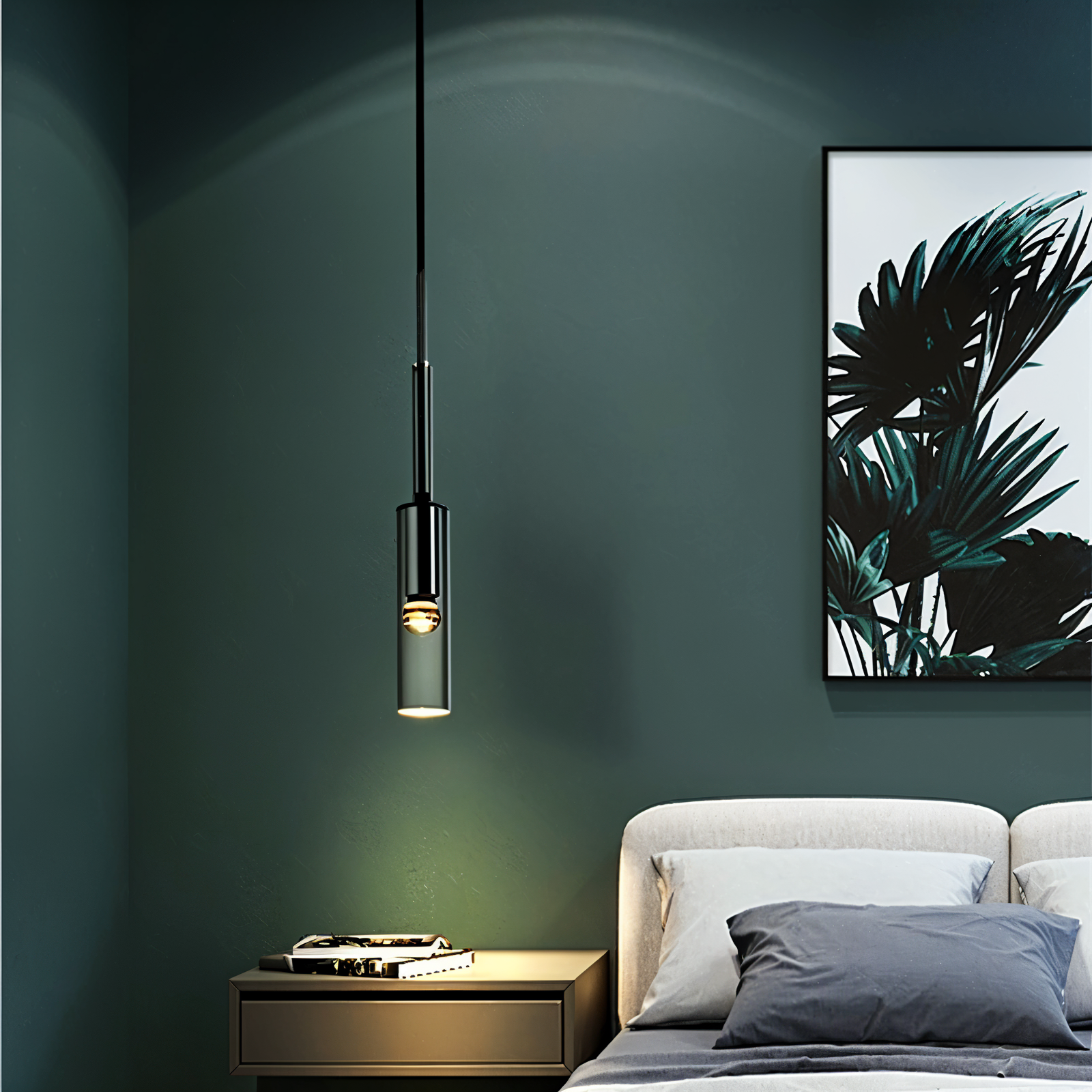 CrystalTube Glas-Hängelampen- Zylinder-Pendelleuchte