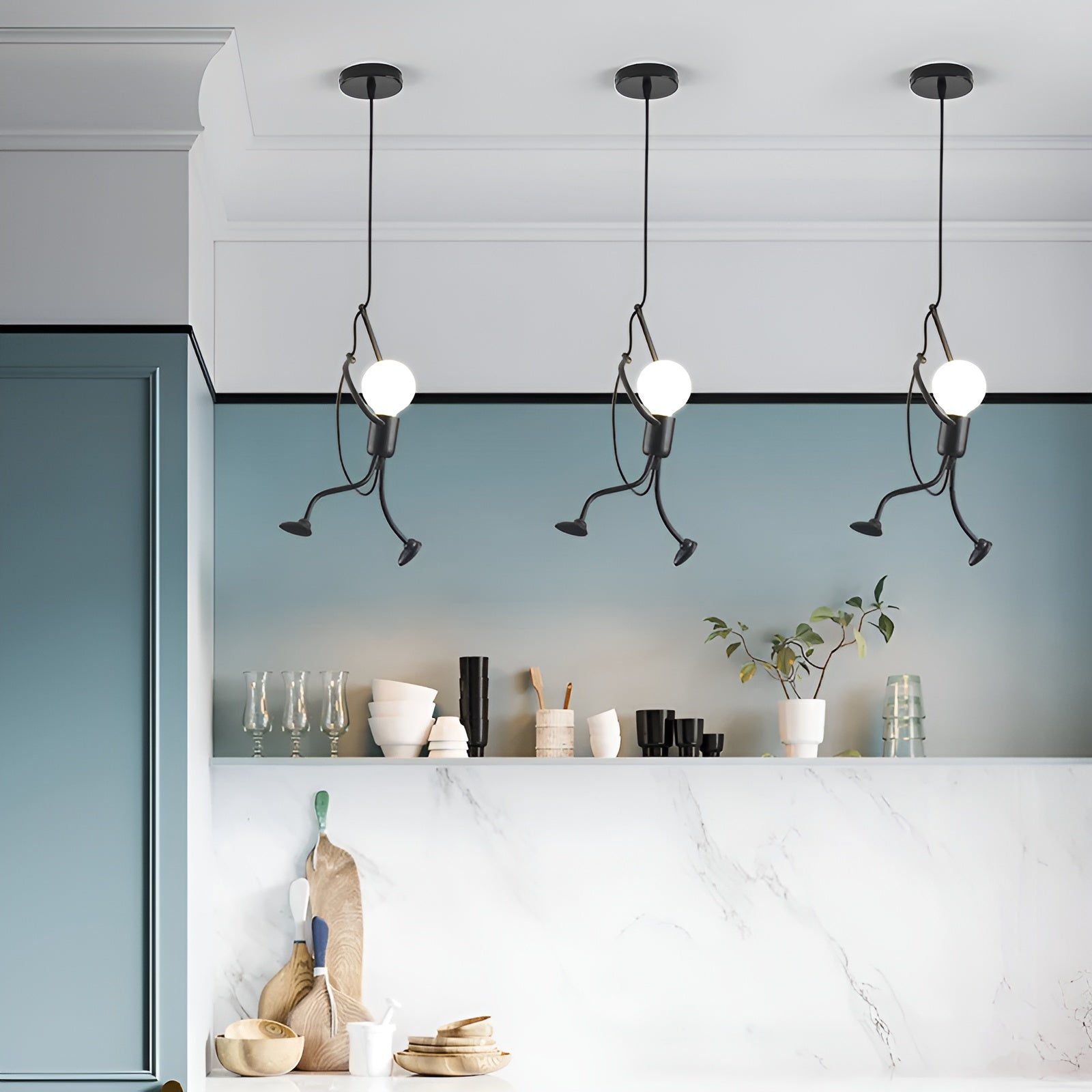 Iron-Man Licht - E27 Eisen-Pendelleuchte für skurrile Wohnkultur