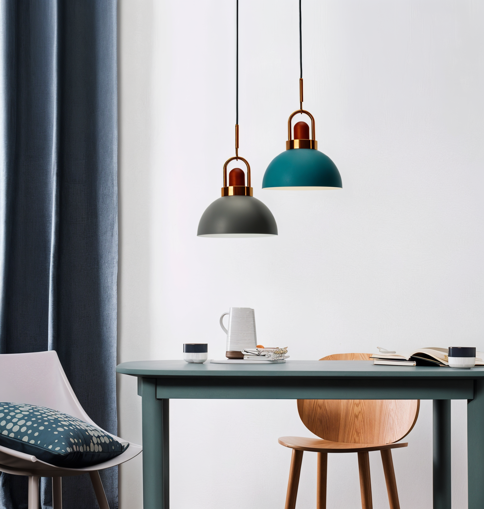 Nordische Deckenleuchten - Macaron LED Pendelleuchte aus Metall