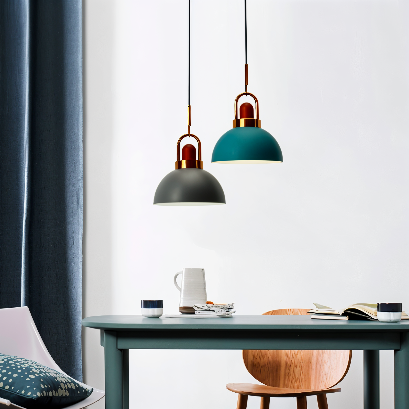 Nordische Deckenleuchten - Macaron LED Pendelleuchte aus Metall