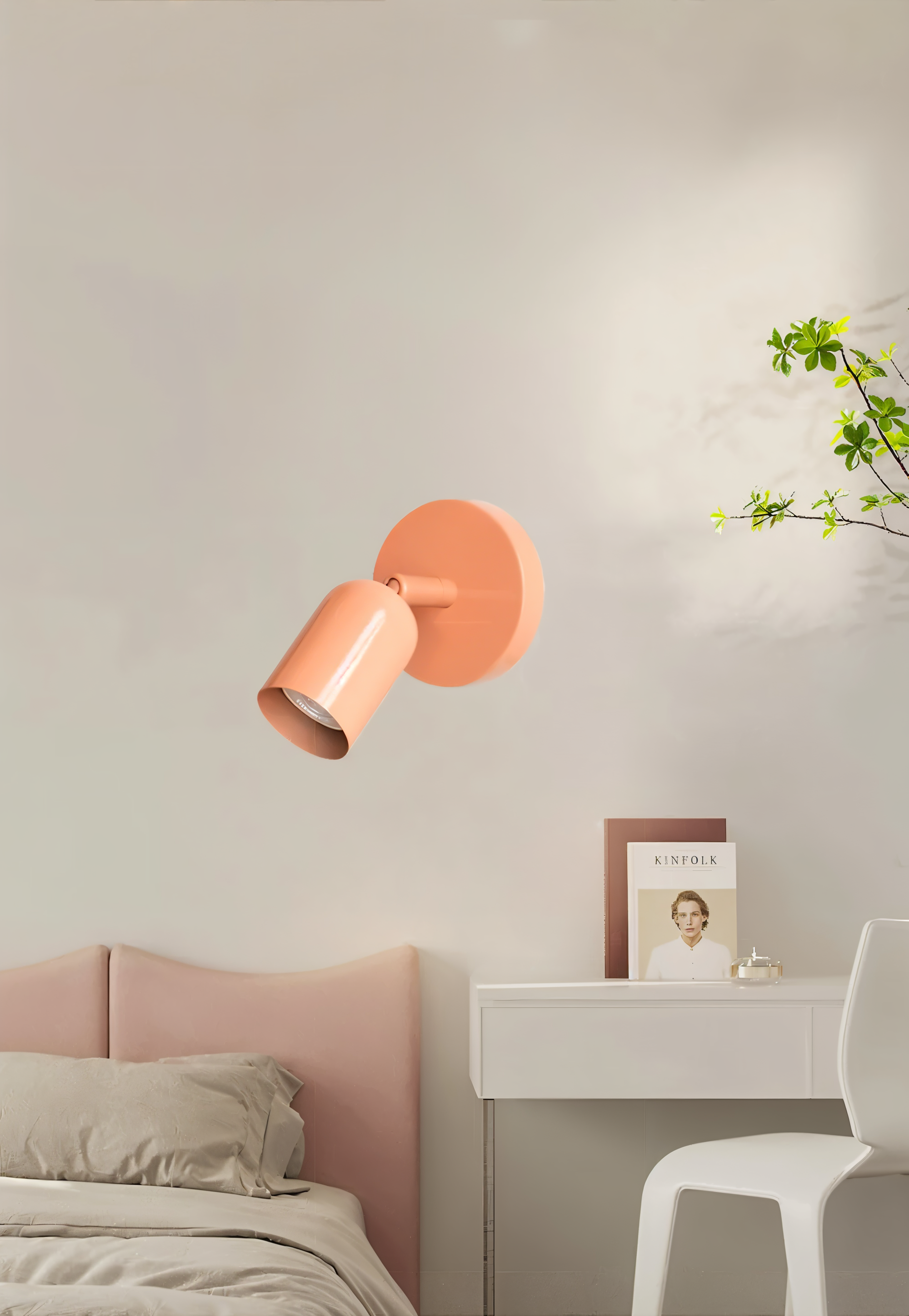 DownDazz Wandleuchte - Bunte Halbzylindrische Macaron Wandlampe - Minimalistische Wandleuchten LED
