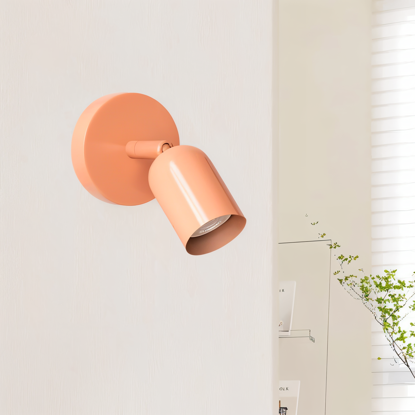 DownDazz Wandleuchte - Bunte Halbzylindrische Macaron Wandlampe - Minimalistische Wandleuchten LED