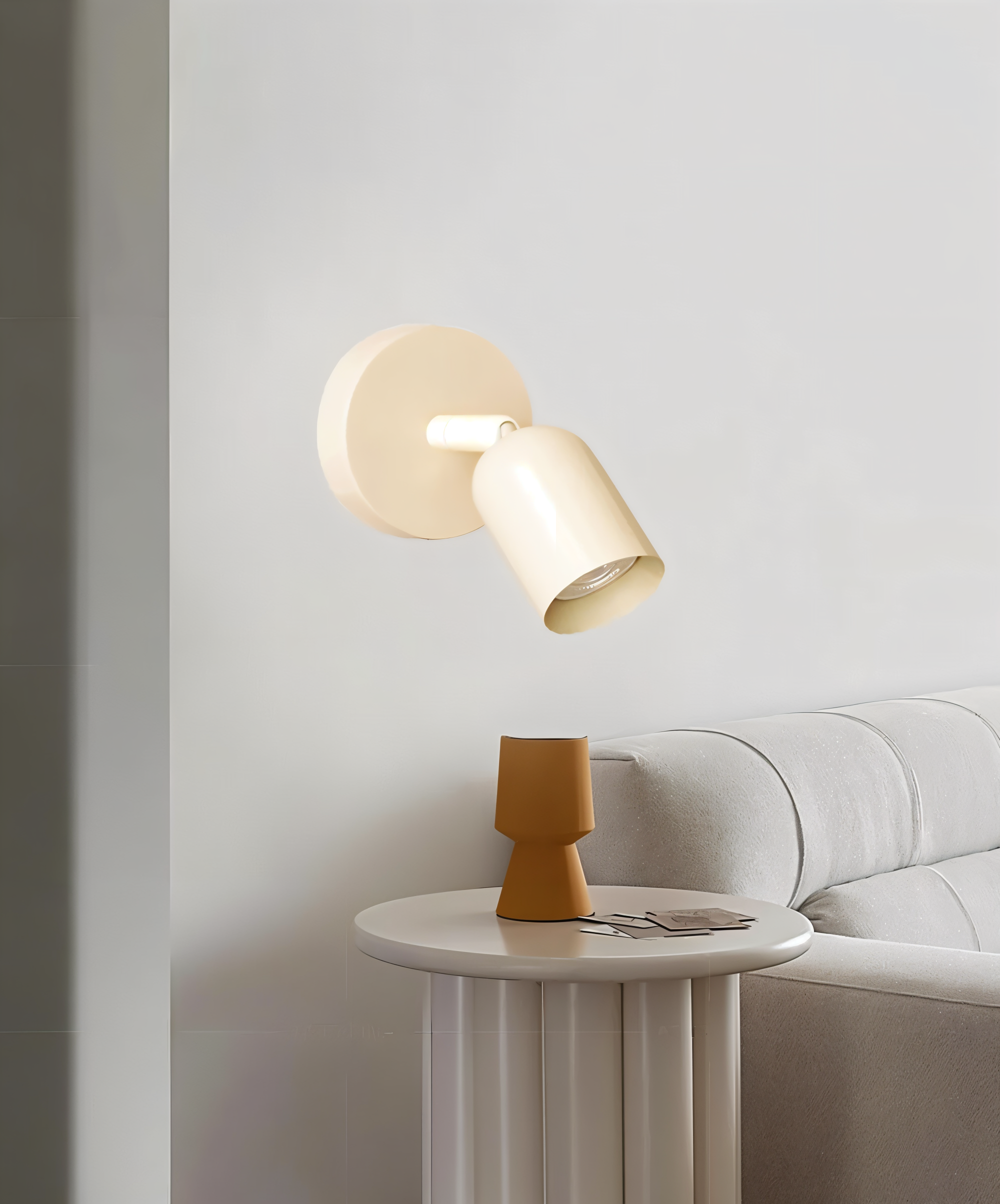 DownDazz Wandleuchte - Bunte Halbzylindrische Macaron Wandlampe - Minimalistische Wandleuchten LED