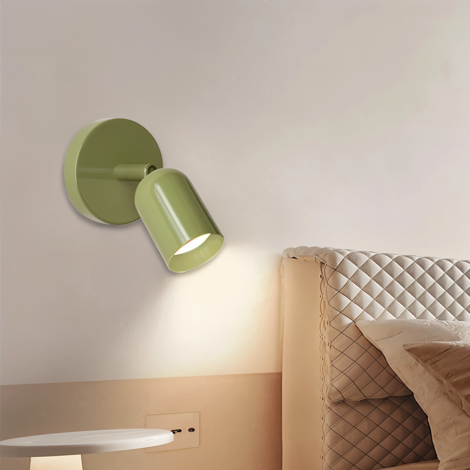 DownDazz Wandleuchte - Bunte Halbzylindrische Macaron Wandlampe - Minimalistische Wandleuchten LED