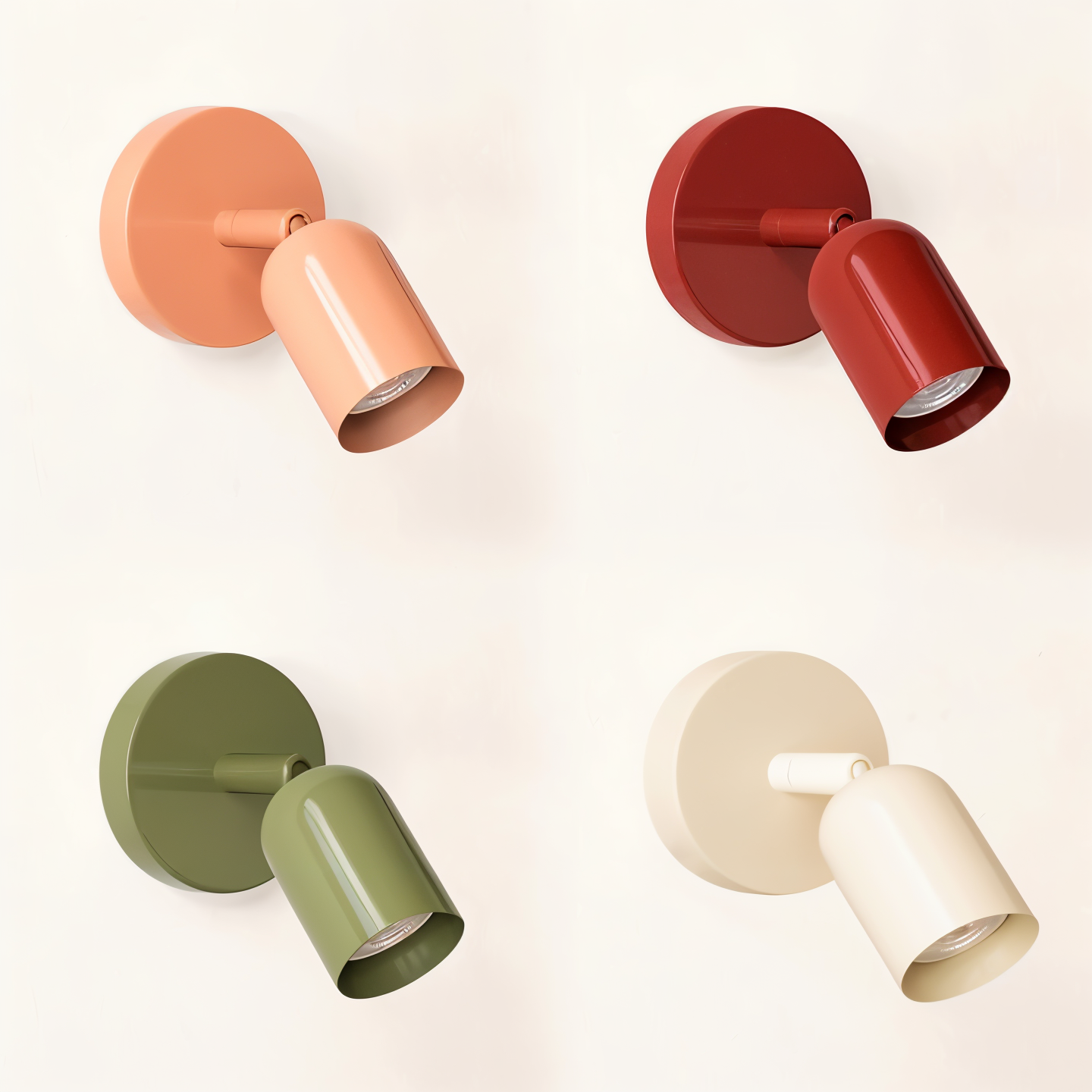 DownDazz Wandleuchte - Bunte Halbzylindrische Macaron Wandlampe - Minimalistische Wandleuchten LED