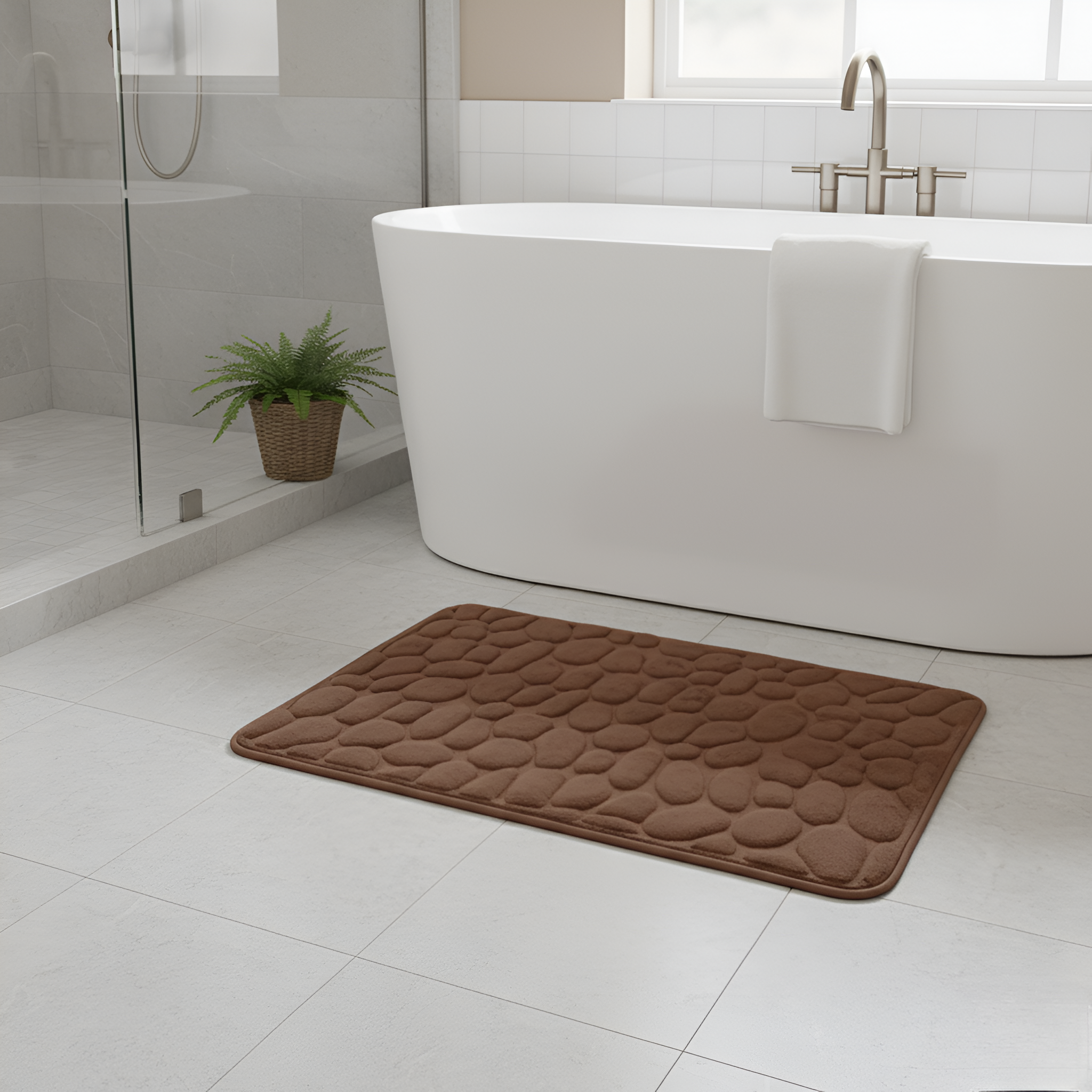 Rutschfeste Duschmatte – 40,6 X 91,4 Cm | Luffa-Material, Schnell Trocknend | Für Badewanne & Dusche
