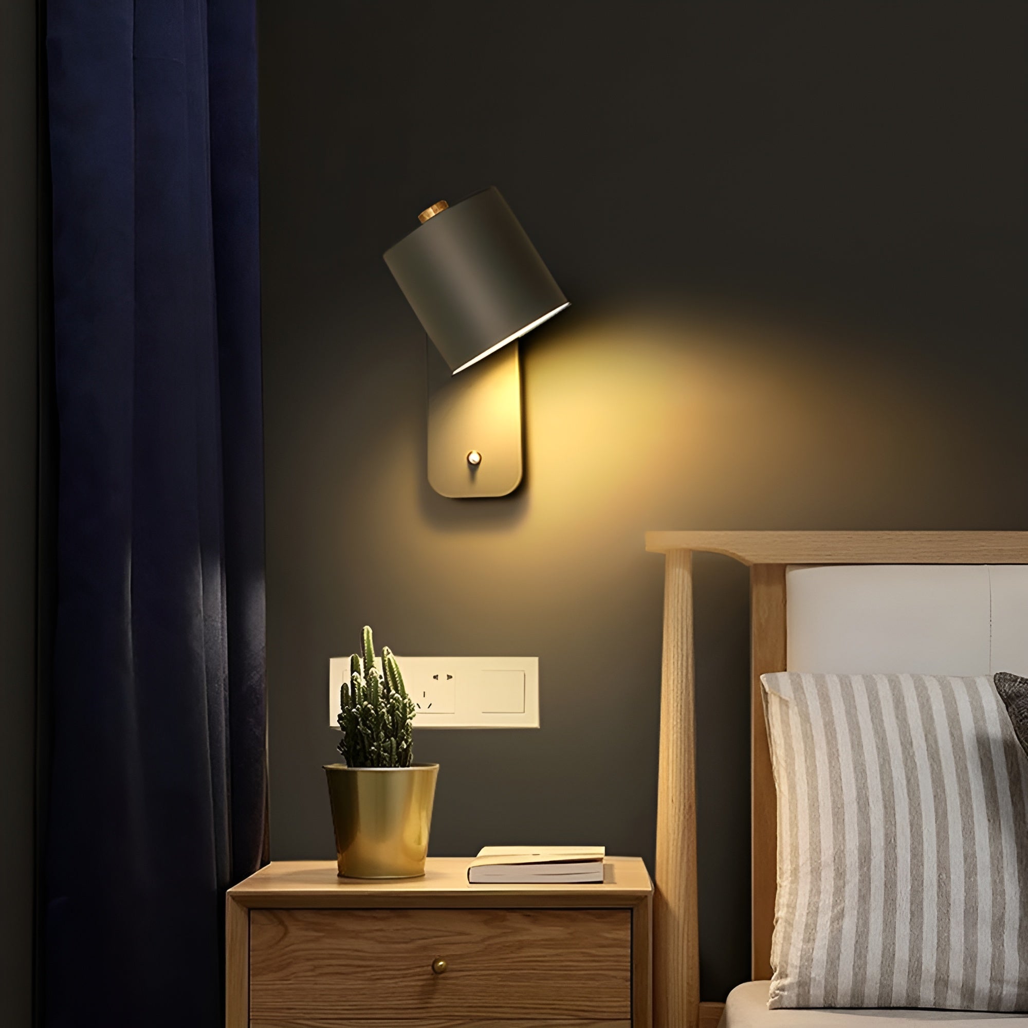 EasyPush WallLight - Drehbare Mini Cylinder LED Lampe