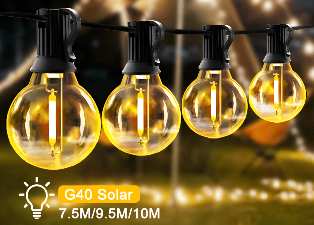 ElectriBulb Lichterkette - G40 Globe LED Außenbeleuchtung - IP44 & Bruchsichere Gartenbeleuchtung